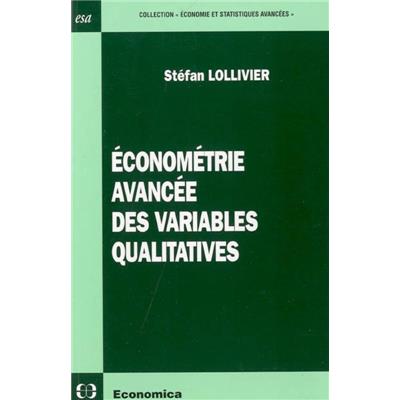 Econométrie avancée des variables qualitatives