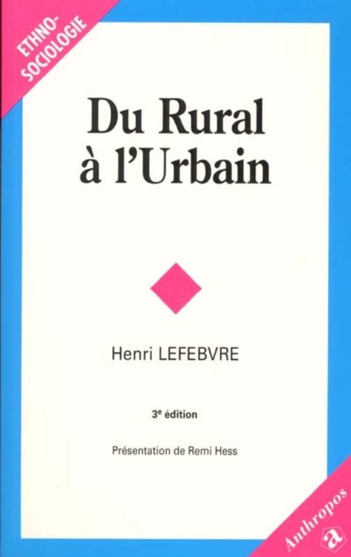Achat livre Du rural à l'urbain LEFEBVRE Henri Economica
