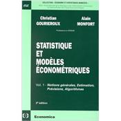 Statistiques et modles conomtriques Vol 1