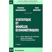 Statistiques et modèles économétriques Vol 2