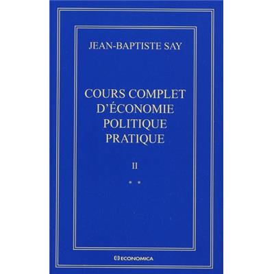 Cours complet d'économie politique pratique en deux tomes, Volume II