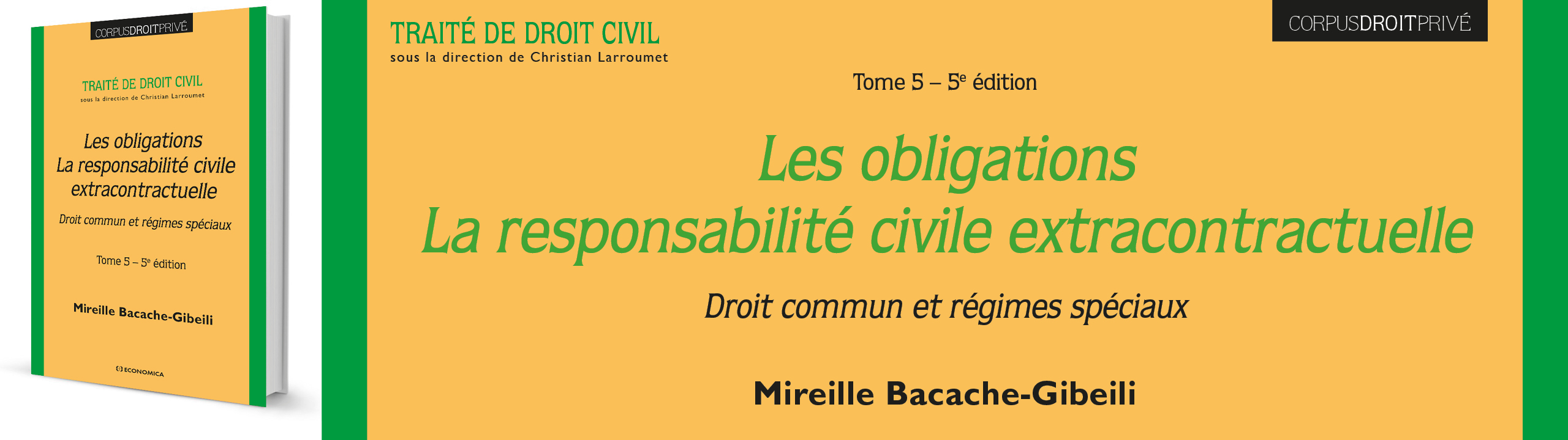 Traité de droit civil - Tome 5 - Les obligations - La responsabilité civile extracontractuelle. 5 éd. - Bacache-Gibeili Mireille - 9782717873528